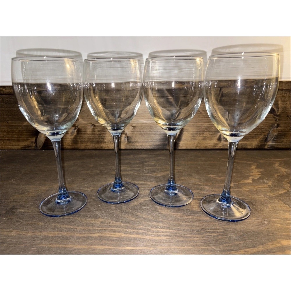 Blue Wine Water 8" Azur France - Set of 4 Glasses